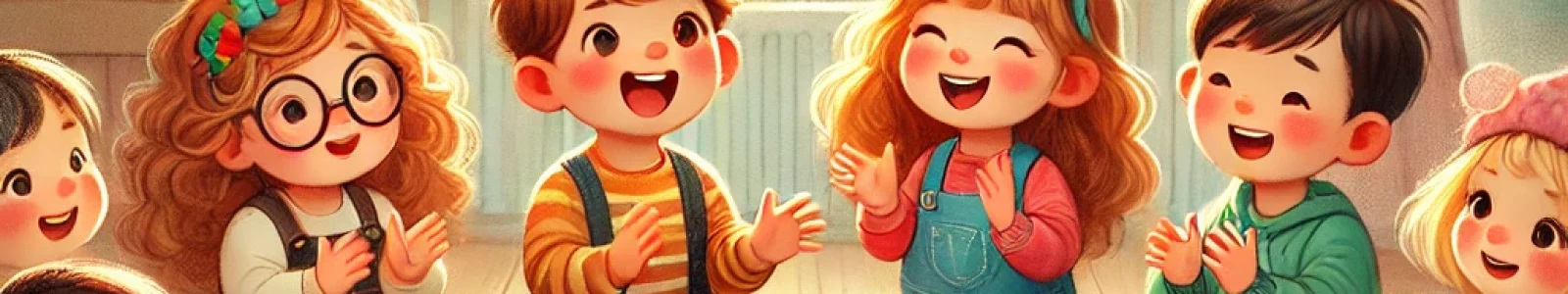 Header-Bild. Singende, klatschende Kinder