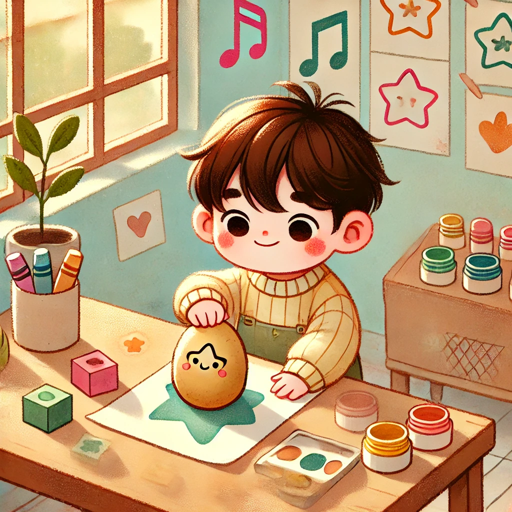 Kartoffeldruck für Kinder – Feinmotorik kreativ fördern