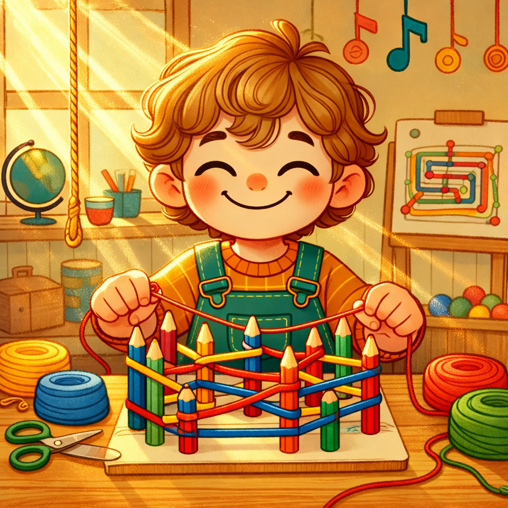 Fingerlabyrinth basteln: Fädelspiel DIY zur Förderung der Feinmotorik