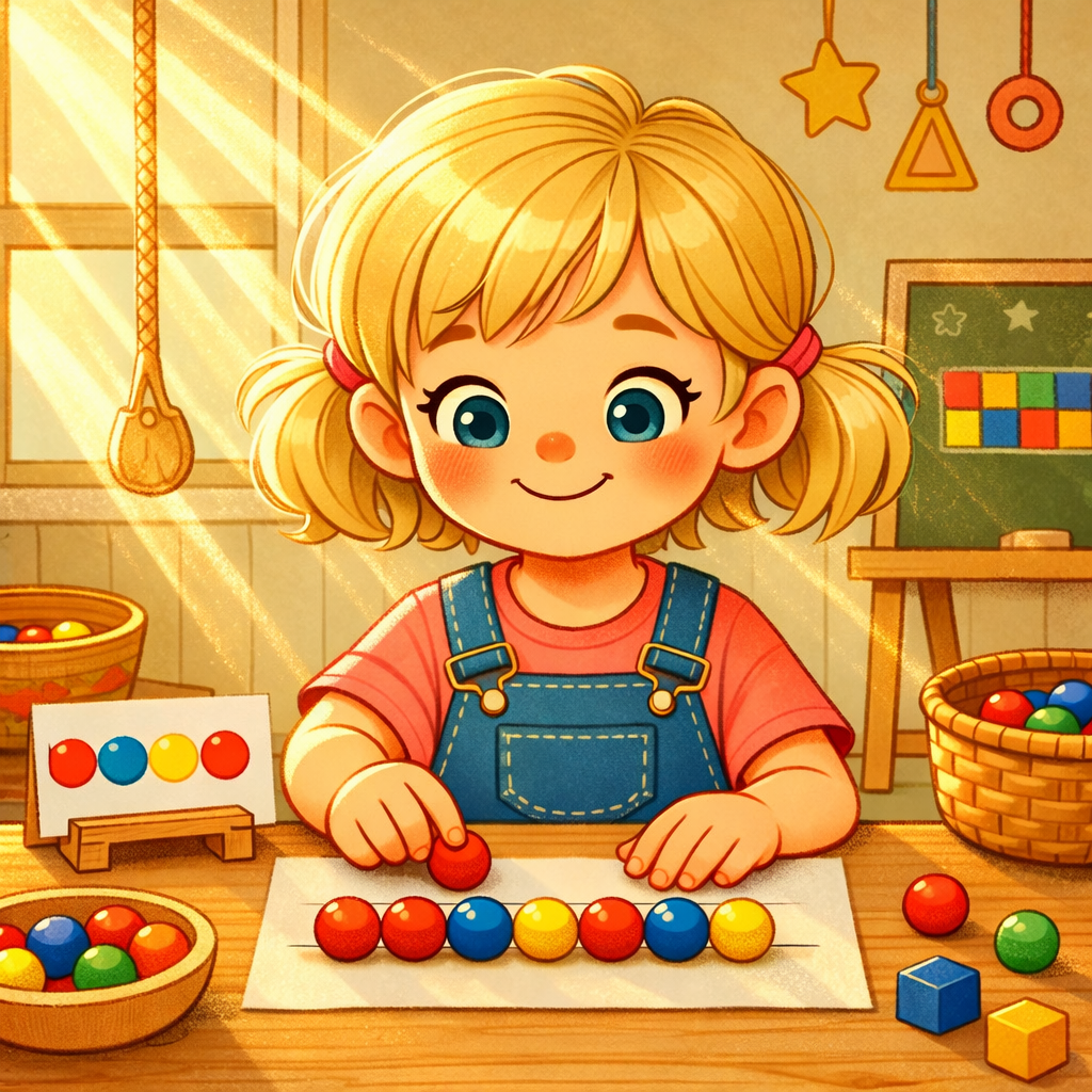 Muster nachlegen: Feinmotorik spielerisch fördern