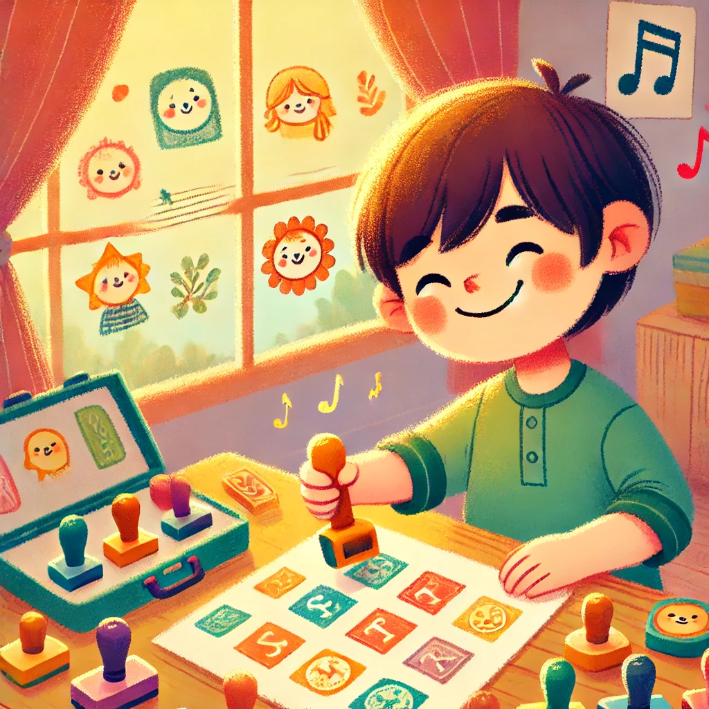 Buchstaben mit Stempeln ausfüllen – Kreative Feinmotorik-Übung für Kinder