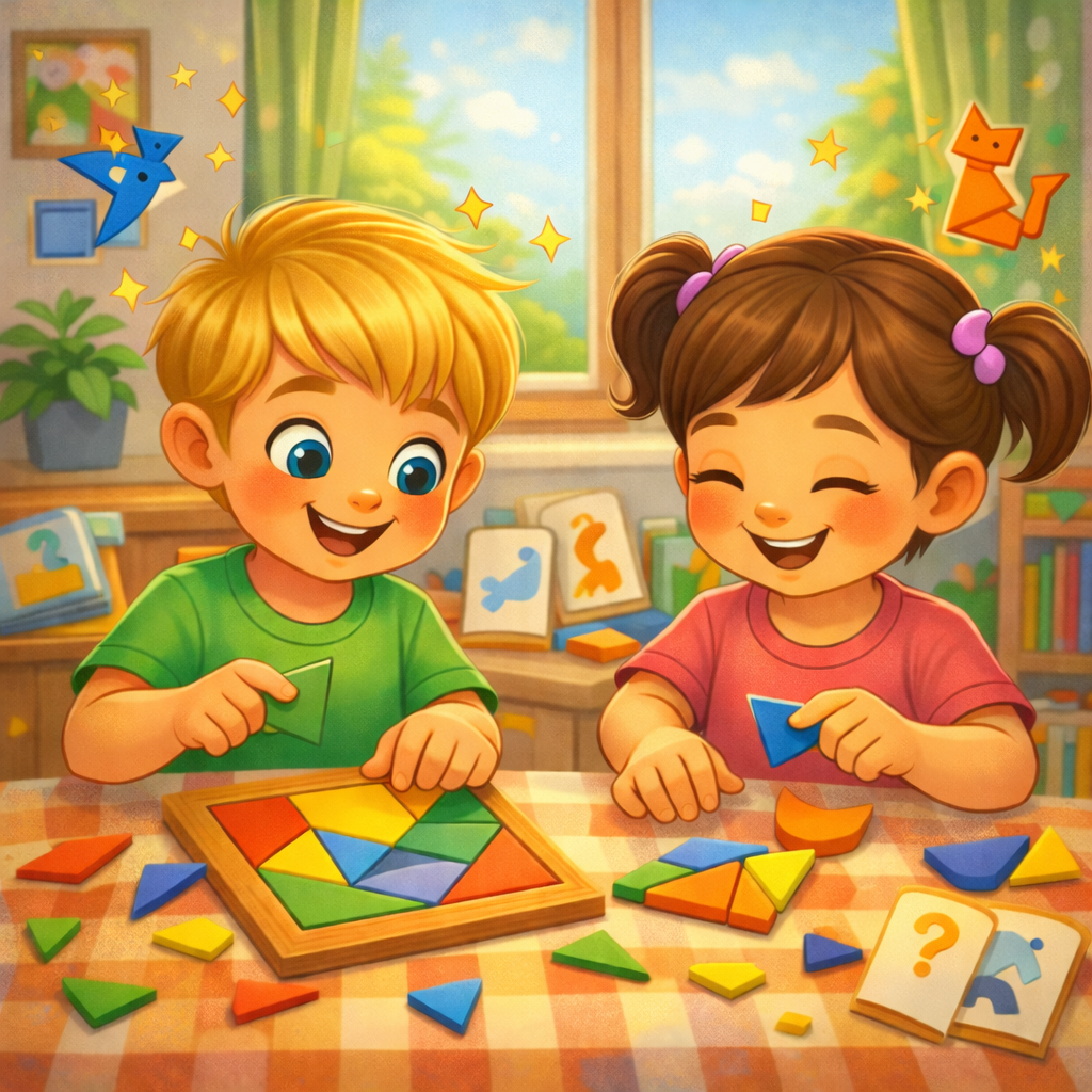 Tangram-Puzzles: Spielerisch die Feinmotorik fördern