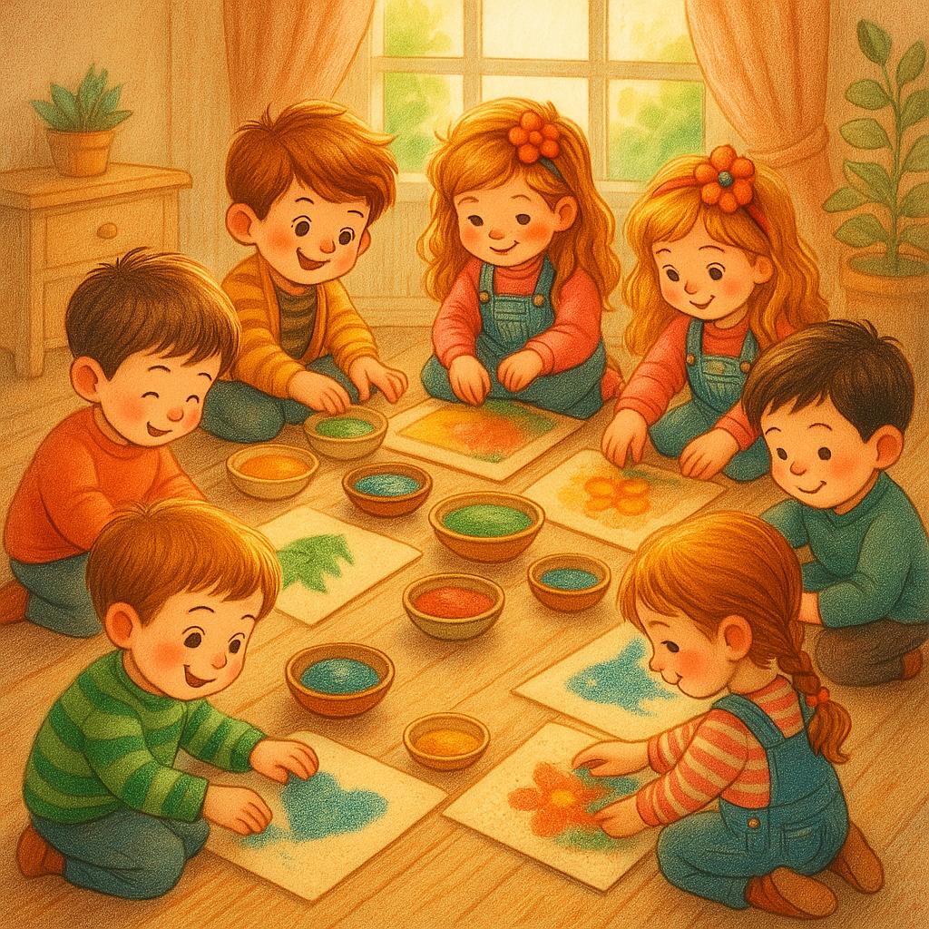 🎨 Sandbilder basteln – Feinmotorik kreativ fördern