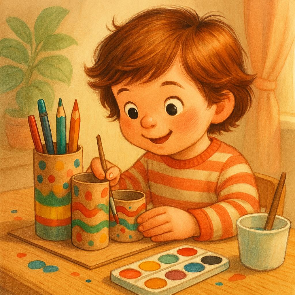 ✂️ Stiftehalter basteln – Kreatives Upcycling für Kinder 🖍️✨