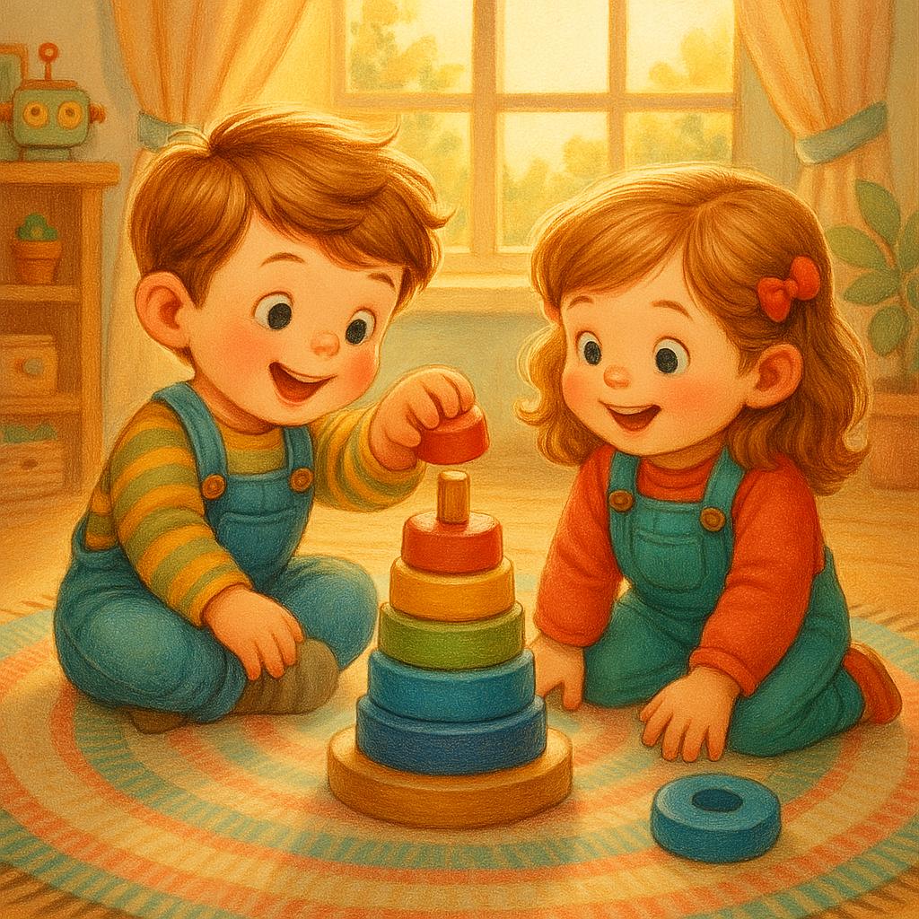 🧠✨ Zylinderturm – Feinmotorik fördern mit einem echten Spielzeugklassiker