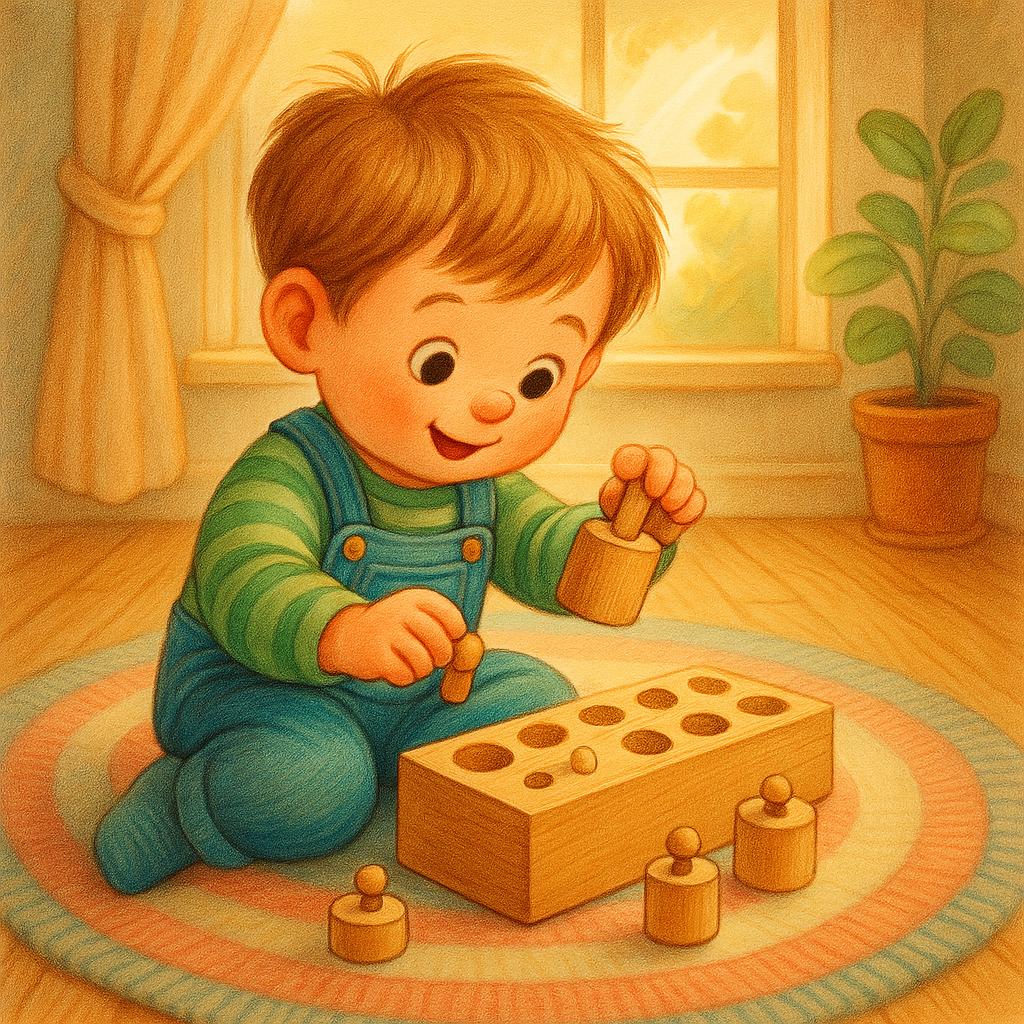 🎓 Montessori-Einsatzzylinder – Feinmotorik spielerisch fördern