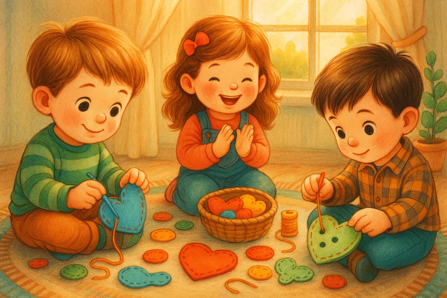 🧵 Kreativ nähen & Feinmotorik fördern mit vorgestanzten Filzformen