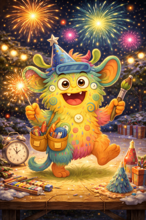 🎆 Silvester & die ADHS-Monster – Wenn das alte Jahr laut endet