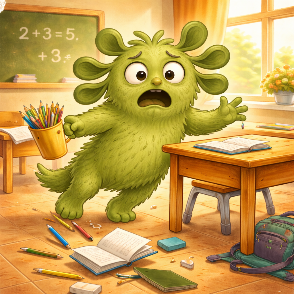 🐾 Tapsi in der Schule – Wenn Tollpatschigkeit und Reizüberflutung den Unterricht durcheinanderbringen